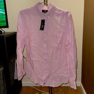 Vineyard Vines 100% Linen Button Down. Pink. Size M. Slim fit. NEW WITH TAGS
